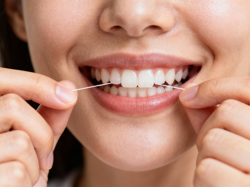 правильная гигиена полости рта - зубная нить Гигиена зубов: зубная нить